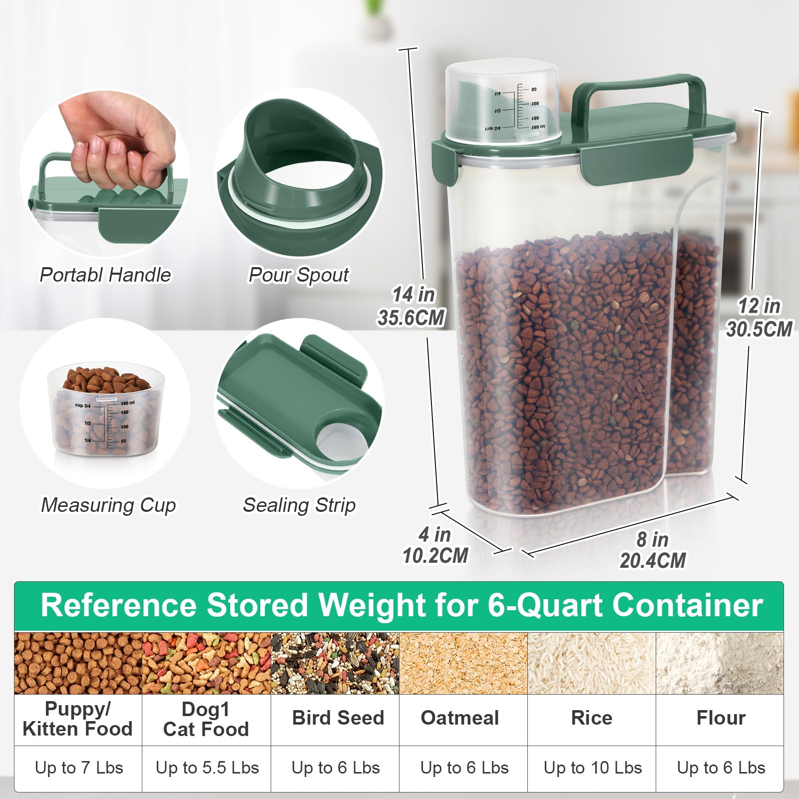 TBMax airtight seal with snap-lock and silicone gasket preserves pet food freshness.