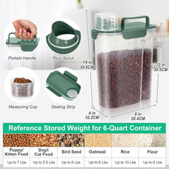 TBMax airtight seal with snap-lock and silicone gasket preserves pet food freshness.