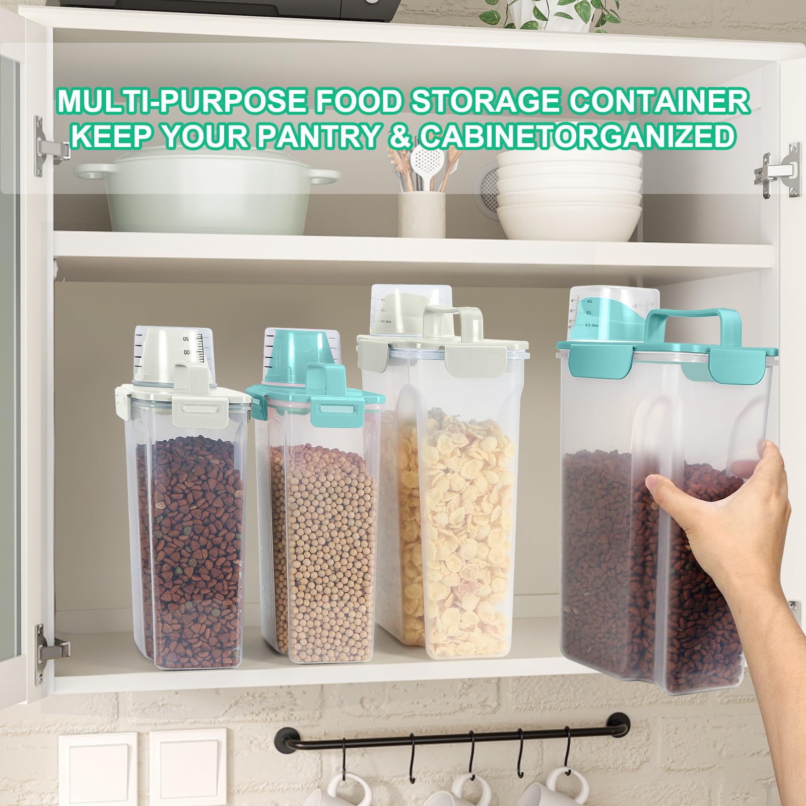 TBMax beige-pet-food-storage-bin blends with home decor while keeping food organized.