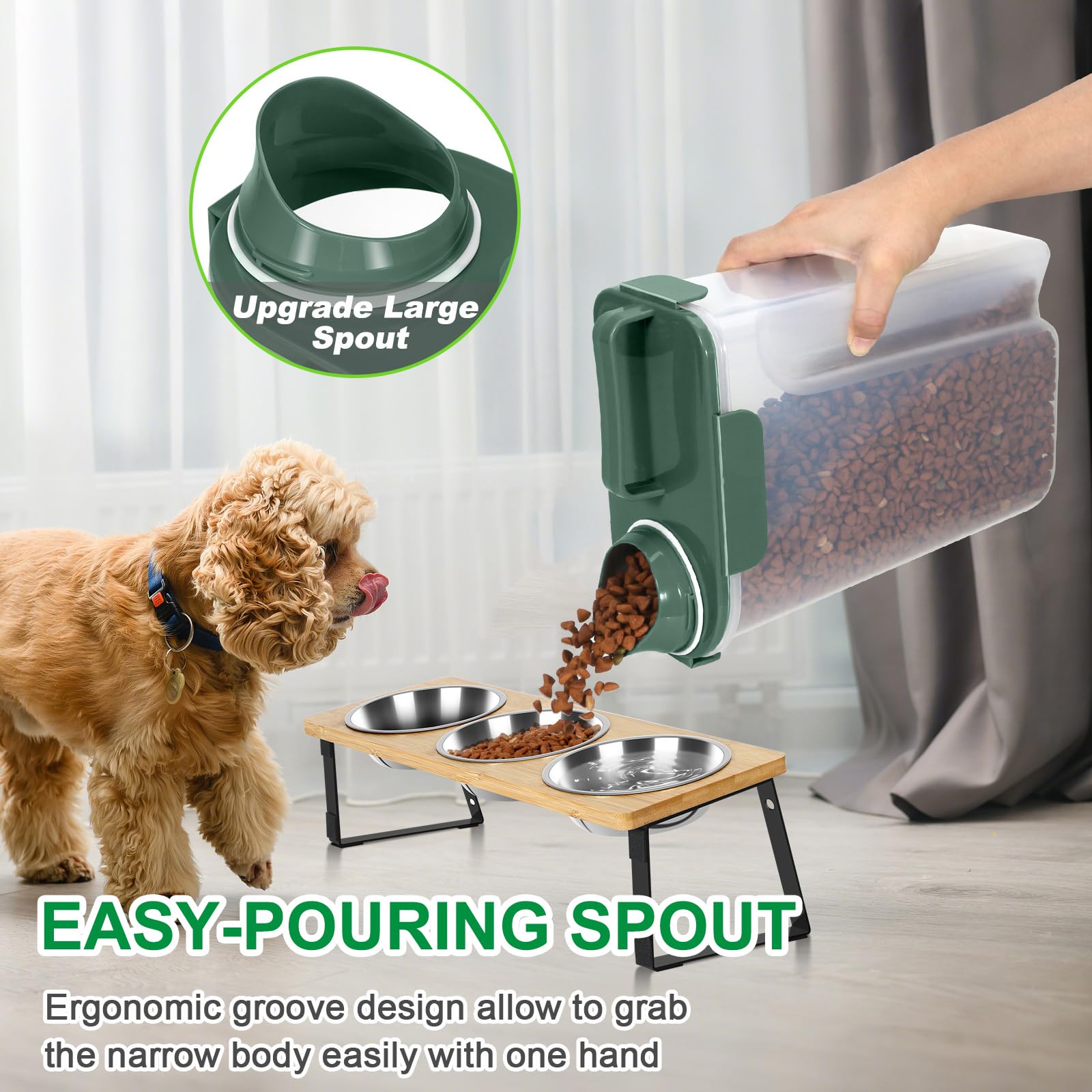 TBMax big spout for easy pouring even with large treats.