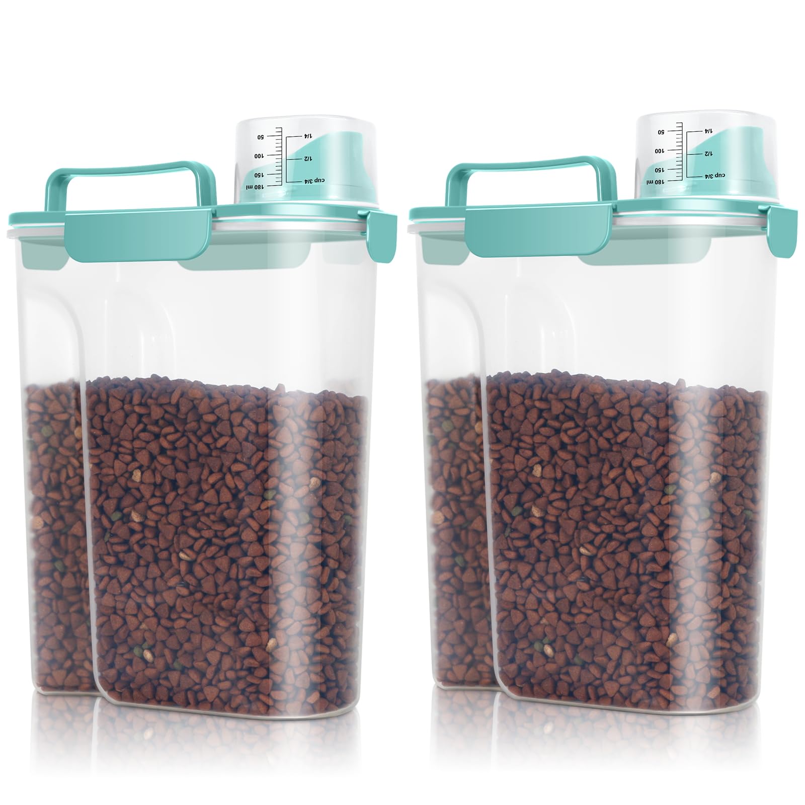 TBMax dog food bin front view demonstrates a sturdy 6-qt container for mess-free feeding.