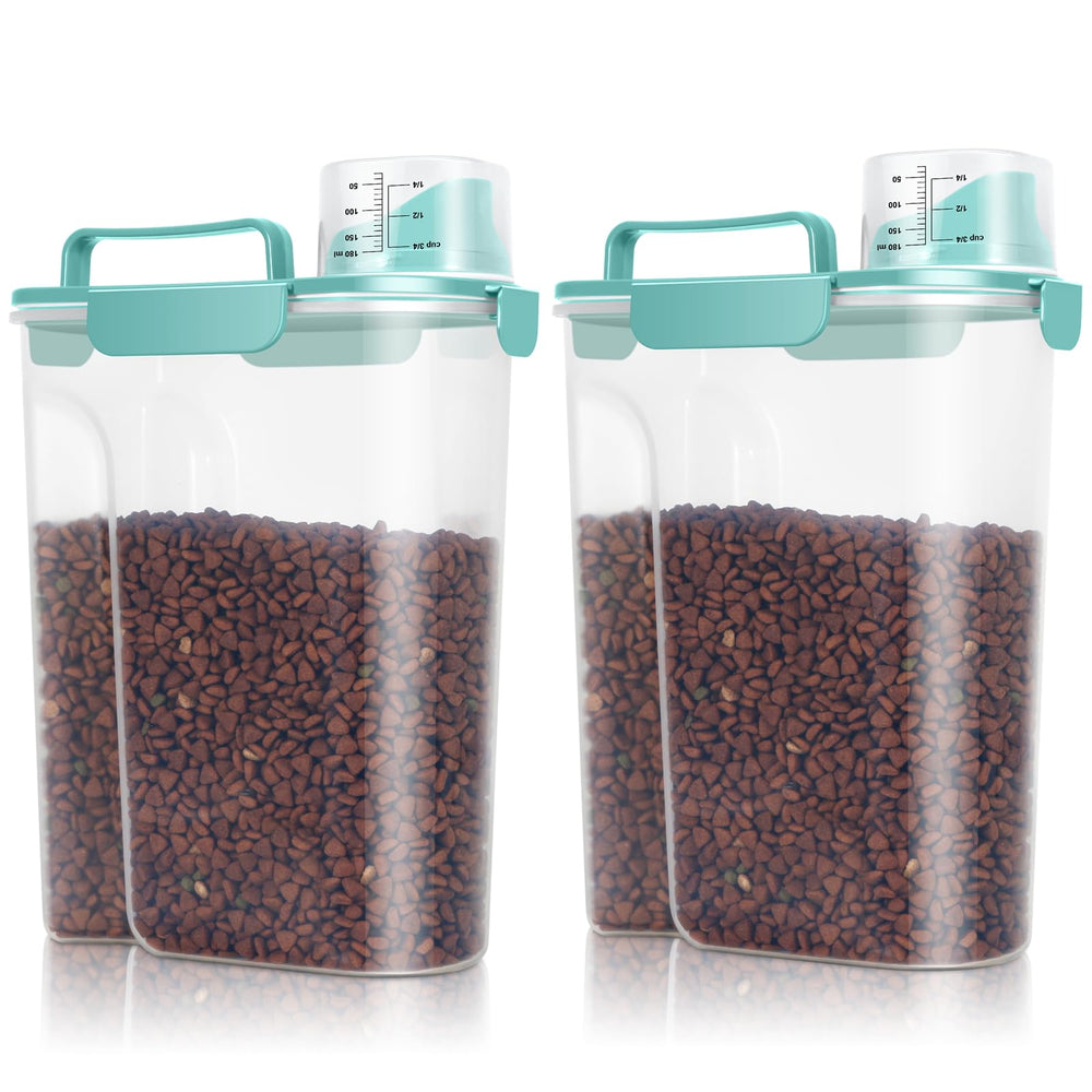 TBMax dog food bin front view demonstrates a sturdy 6-qt container for mess-free feeding.