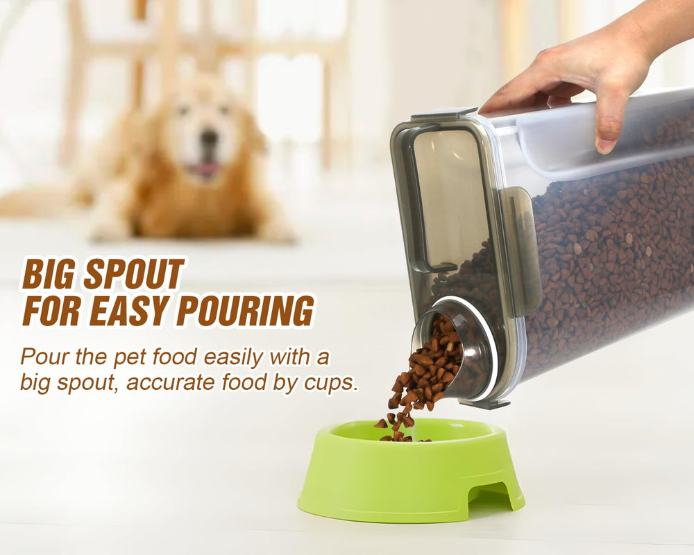 TBMax dog-food-storage-container bigger-spout enables easy dispensing of large kibble