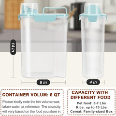 TBMax dog food storage container large spout enables easy kibble dispensing.