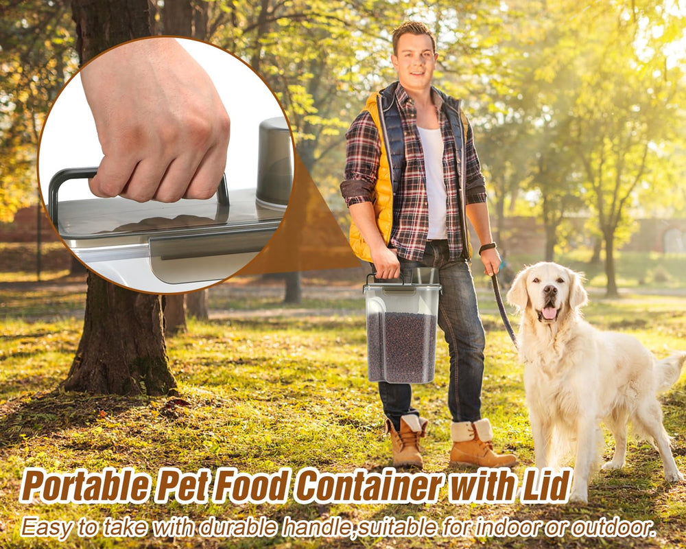 TBMax dog-food-storage-container one-hand-grip design supports effortless pouring