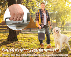 TBMax dog-food-storage-container one-hand-grip design supports effortless pouring