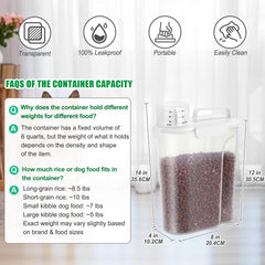 TBMax dog food storage container wide spout for easy pouring of large kibble.