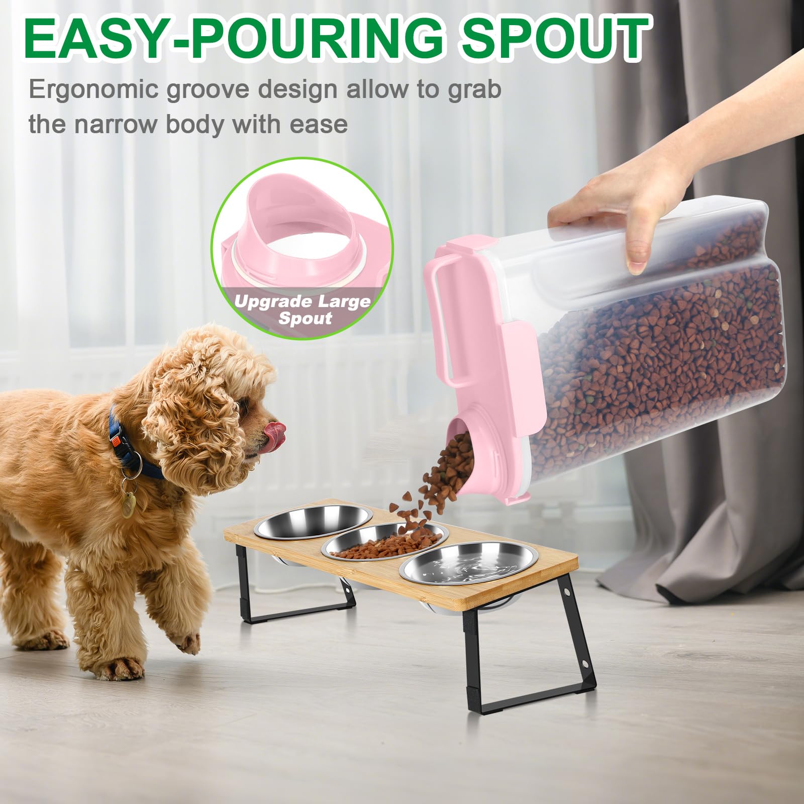 TBMax easy pour spout travel dispenser for mess-free feeding on the go.