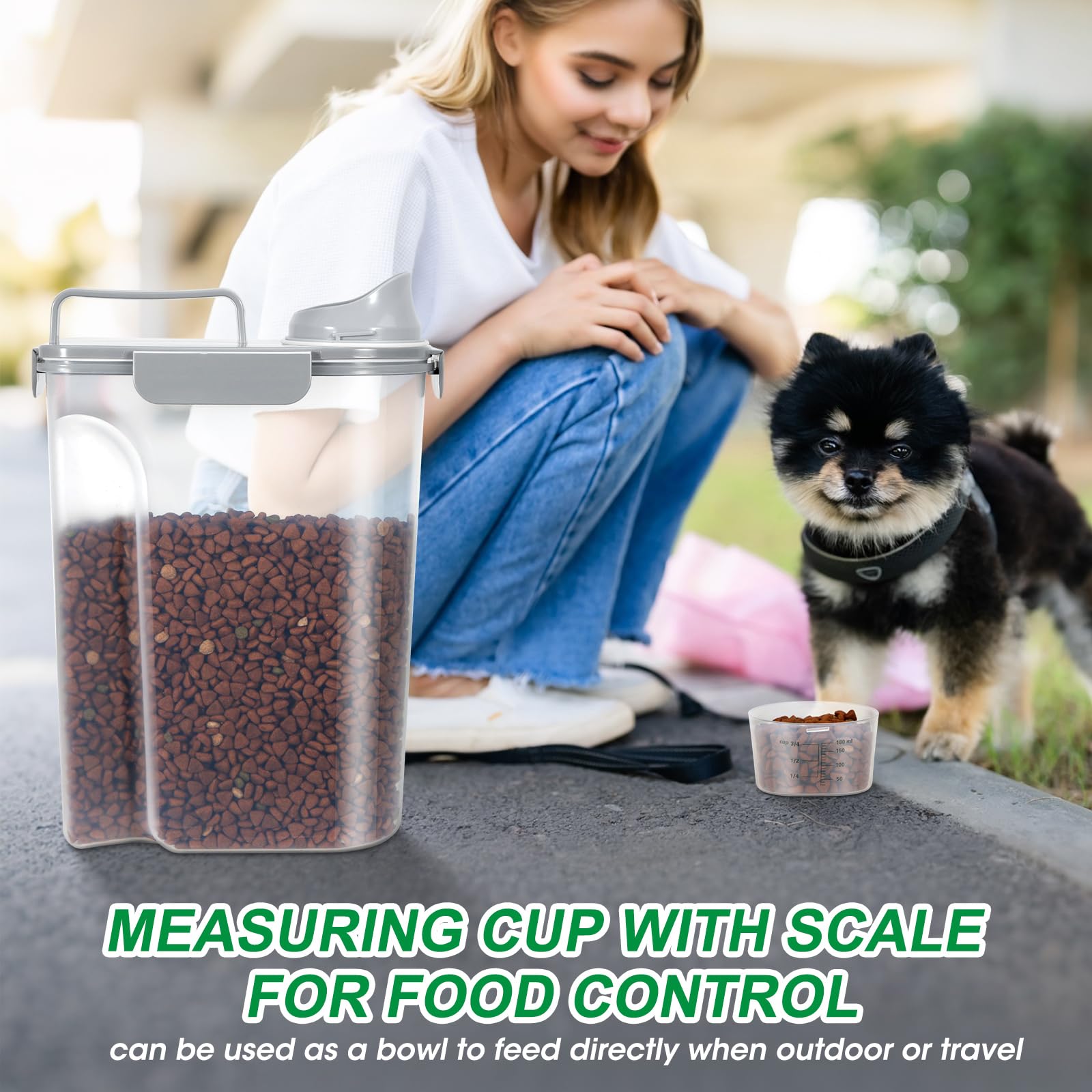 TBMax indoor-outdoor storage keeps pet food organized during travel.