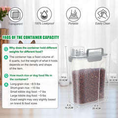 TBMax large-spout dispensing pet food container ideal for easy pouring.