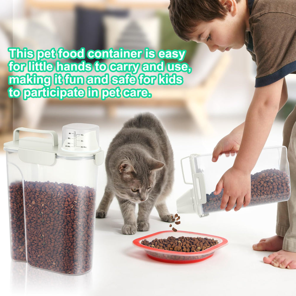 TBMax portable-handle-pet-food-bin easy to move full container between shelves.