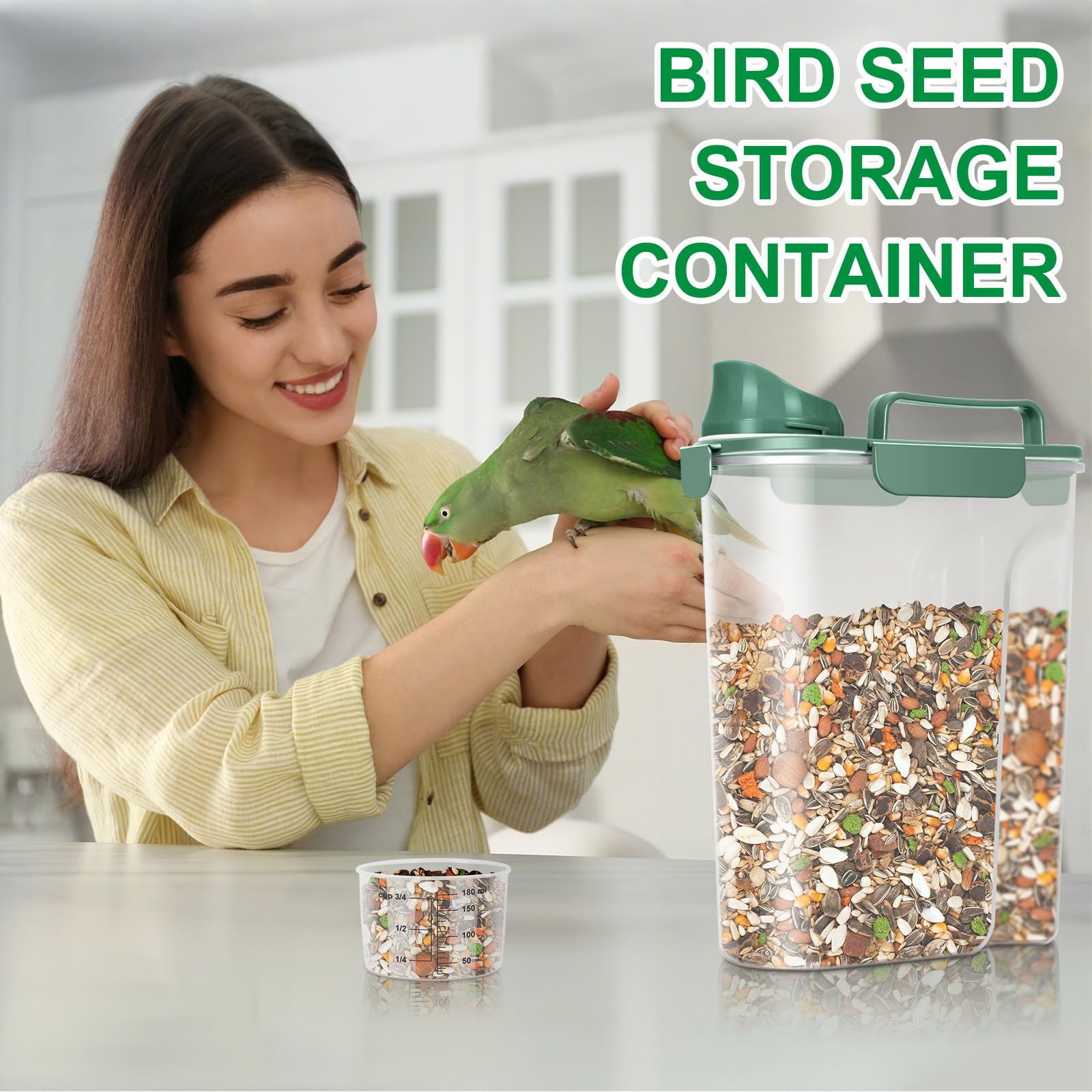 TBMax top-handle enables easy transport from shelf to bowl indoors or outdoors.