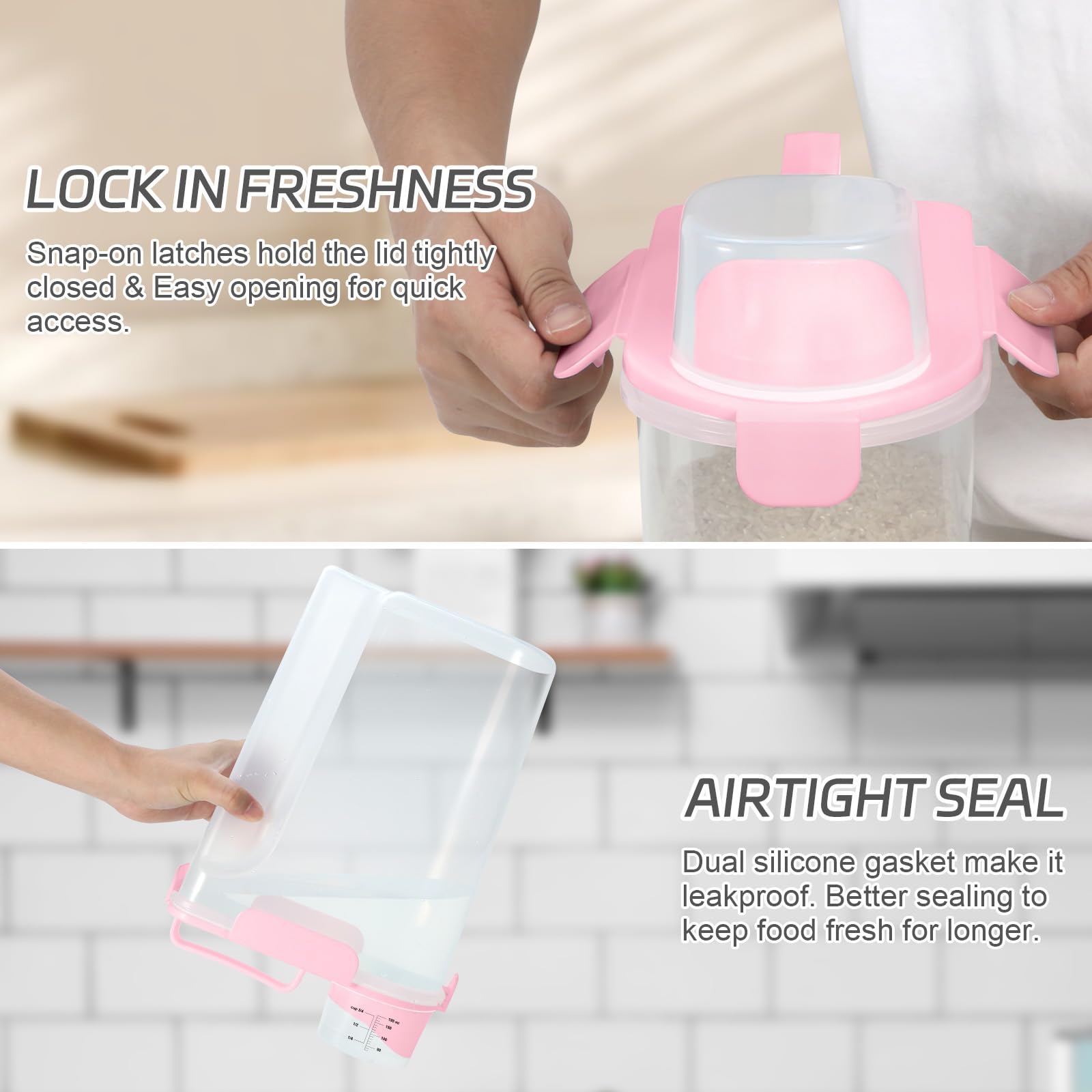 TBMAXS airtight side-locking lids seal moisture and preserve freshness