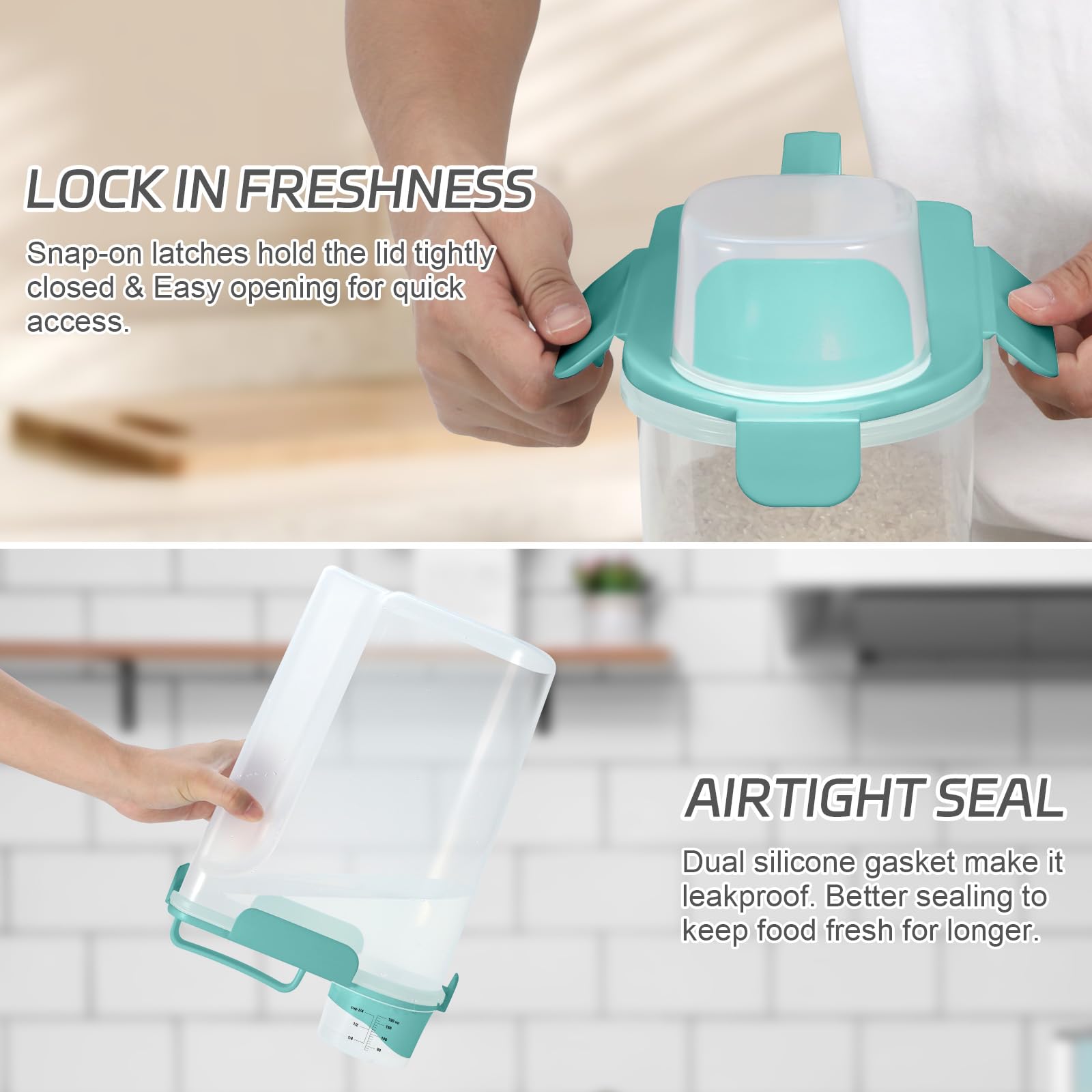 TBMAXS pantry organizer shows clear body for quick content checks.