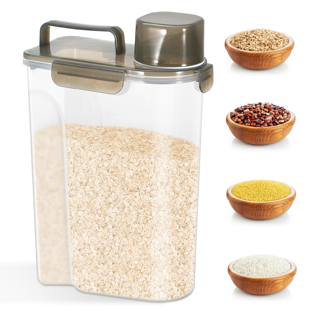TBMAXS rice storage container with airtight spout for mess-free rice dispensing.
