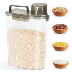 TBMAXS rice storage container with airtight spout for mess-free rice dispensing.