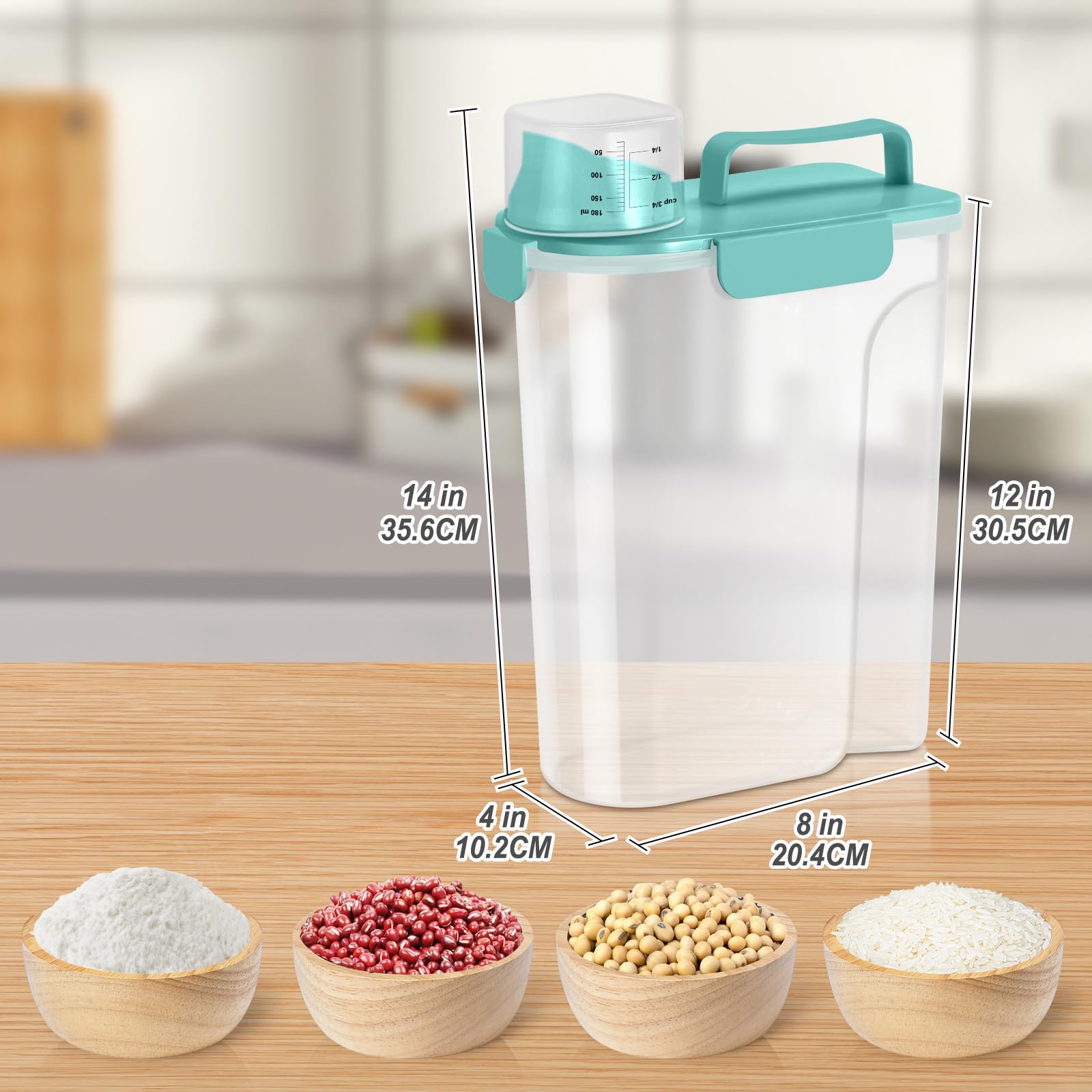 TBMAXS transparent storage keeps kitchen organized at a glance.