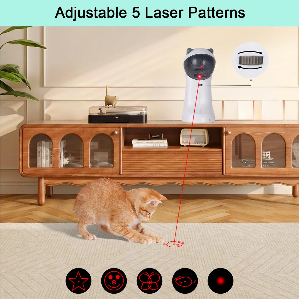TBTeek Juguete para Gatos: 4 modos de velocidad para diferentes energías.
