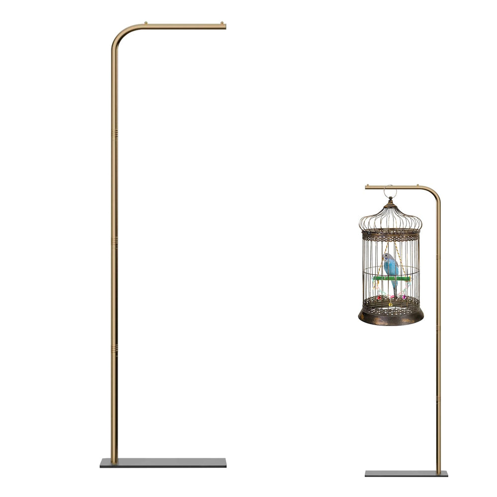 TBTFW 67-inch hanging bird cage stand shown at full height for easy viewing