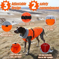 T'CHAQUE jacket features adjustable neck and chest buckles for a secure, easy fit.