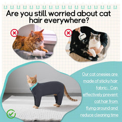 T'CHAQUE Wound Protection Cat Onesie provides post-surgery coverage and protection from licking.