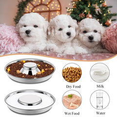 tchrules 11-8 inch puppy bowls showing size for small pets