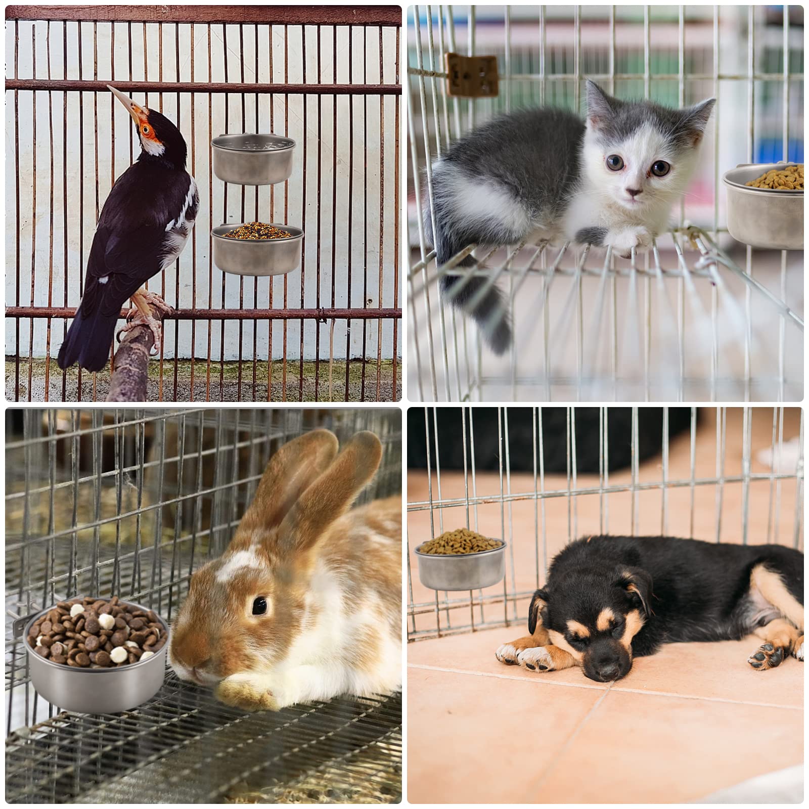 tchrules crate bowls fit most cages for versatile mounting.