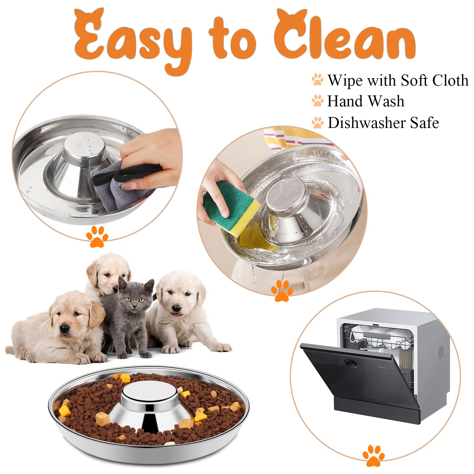 tchrules multi-puppy feeding bowls for litter meals