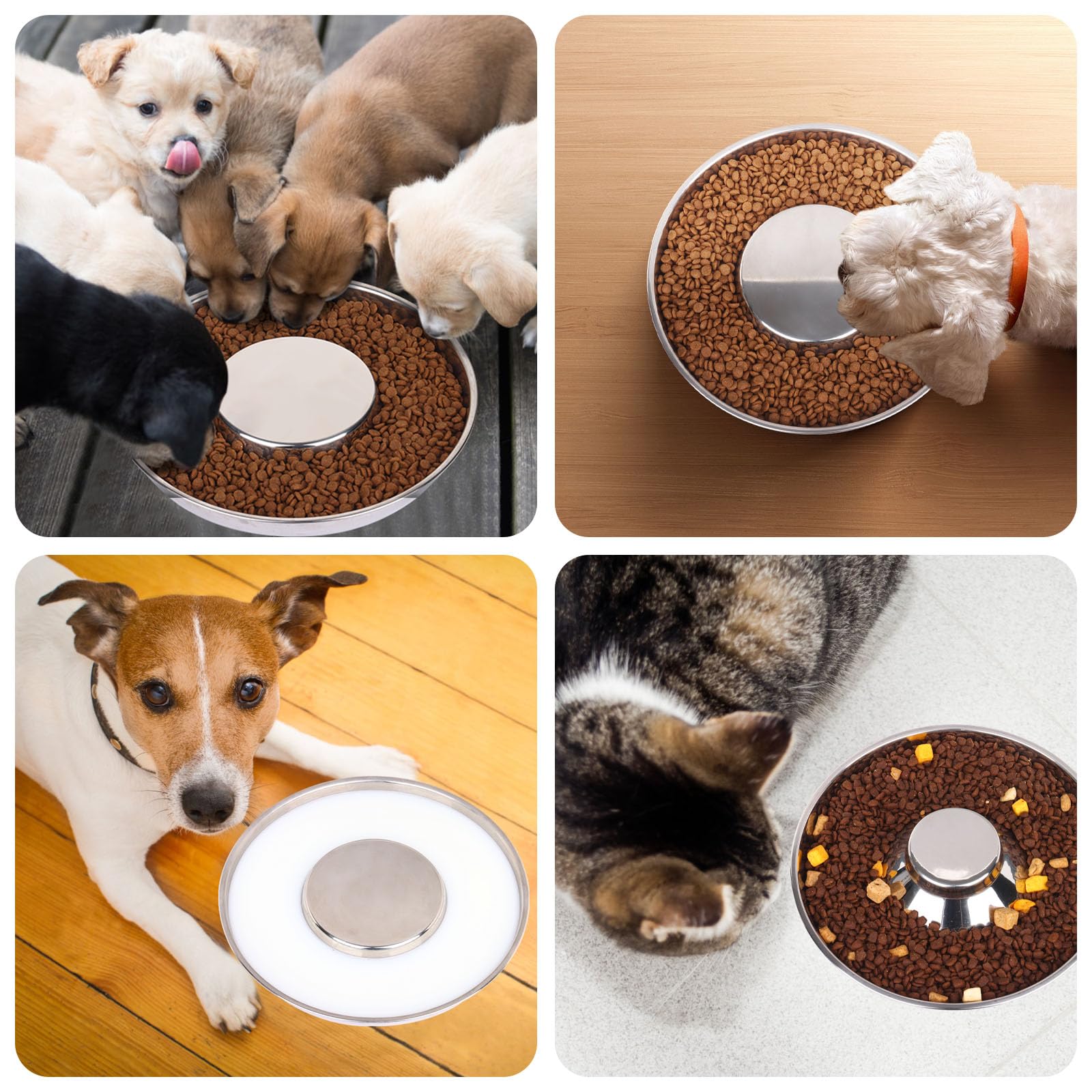 tchrules stackable puppy bowls stored neatly after use
