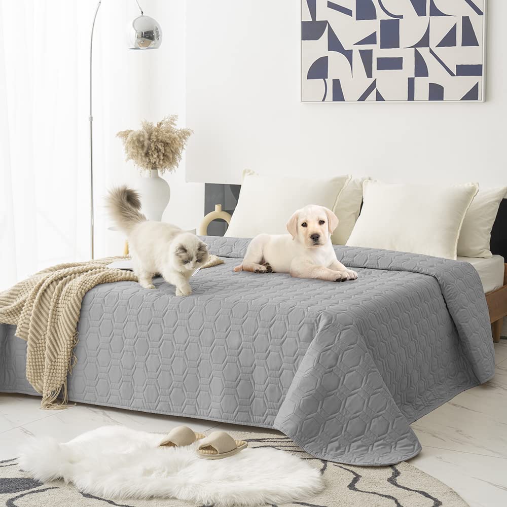 Tcksstex dog bed cover 82x82 light grey shields sofa from claws and spills.