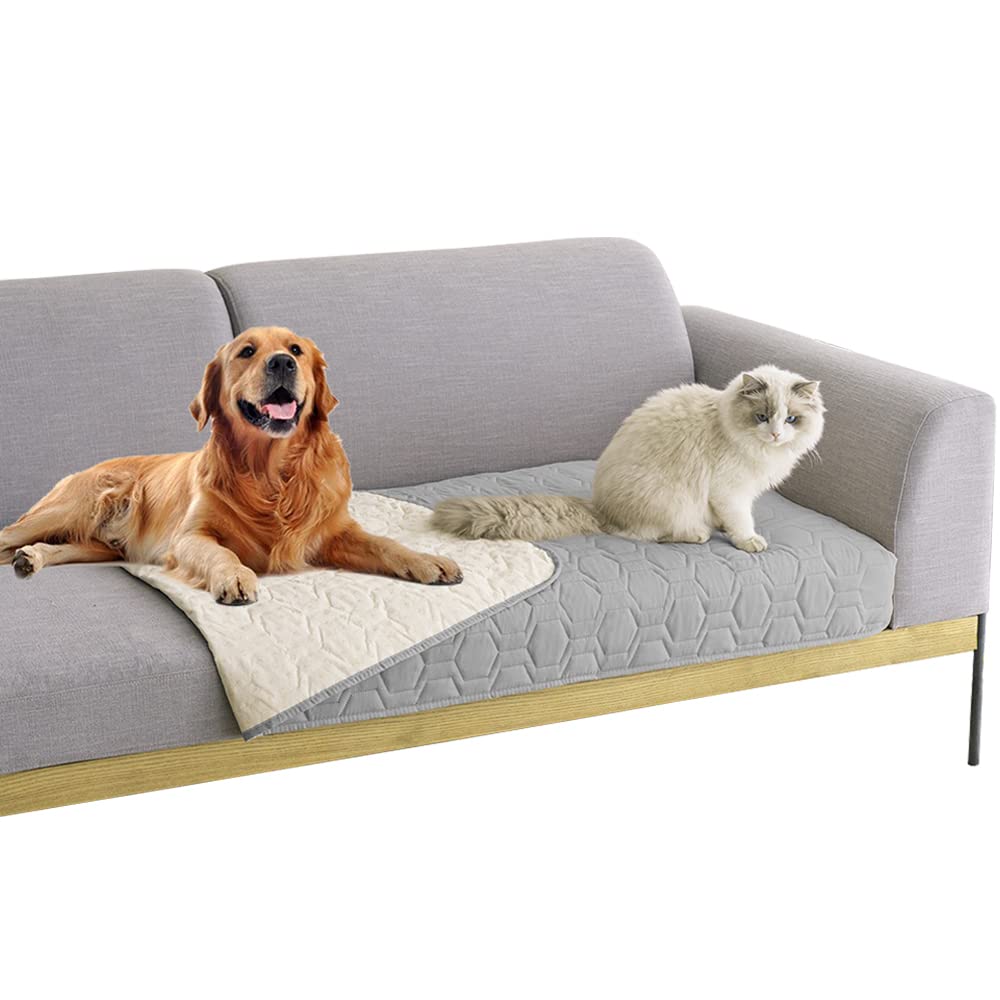Tcksstex waterproof non-slip dog bed cover in side view protects furniture from scratches.