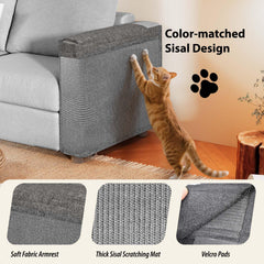 TCooSo dual-layer design with front sisal and back fabric backing protects sofa surface