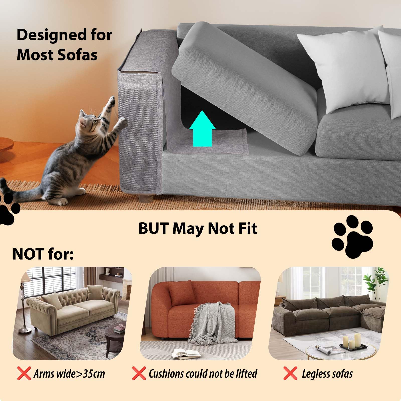 TCooSo installation-friendly protector attaches quickly to standard armrests.