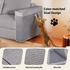 TCooSo color-matched sisal blends with sofa fabric for seamless protection.