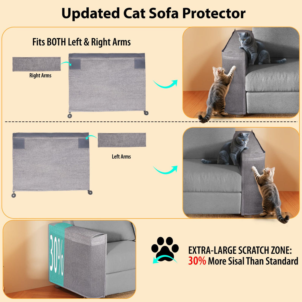 TCooSo enlarged-area protector covers large couches to guard against claws.