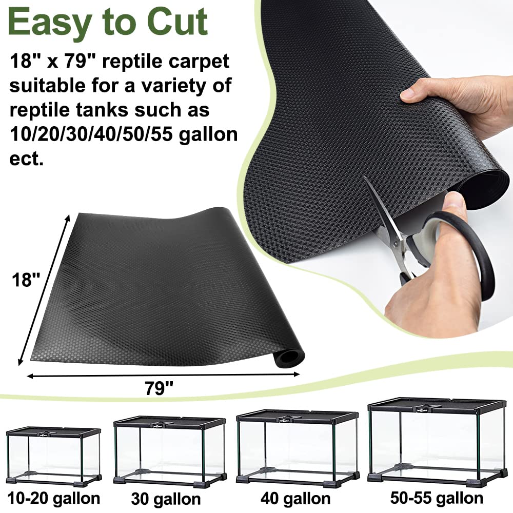 TCYPUHL reptile carpet textured non-slip surface supports safe walking.