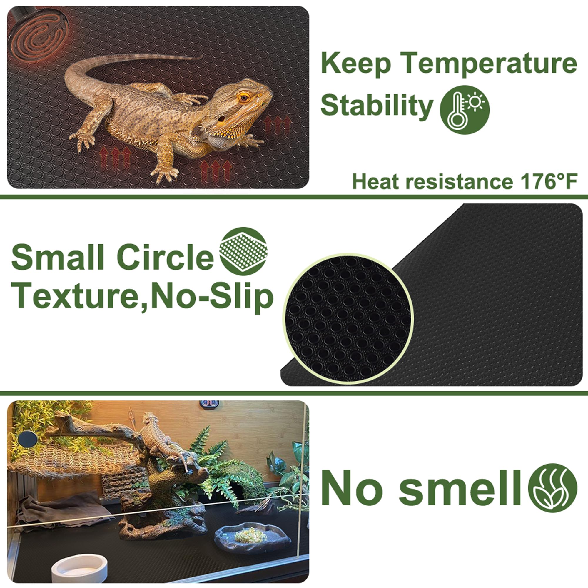 TCYPUHL reptile carpet water-resistant and durable for long-lasting use.