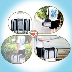 TDHDIKE cat dog carrier removable-fleece-pad offers washable comfort for pets.