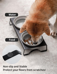 TEAKISS elevated feeding keeps pet necks comfortable during meals.