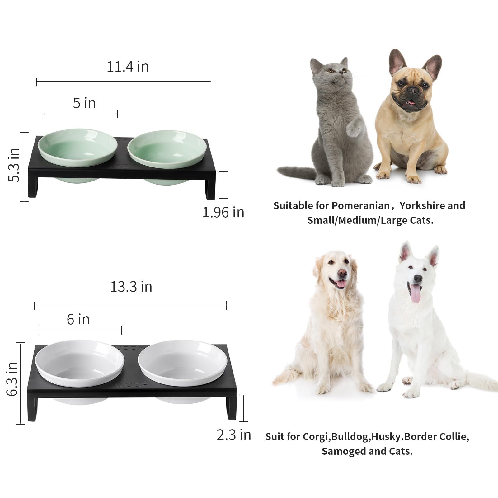 TEAKISS elevated metal stand with bowls demonstrates stable feeding height for comfortable mealtimes