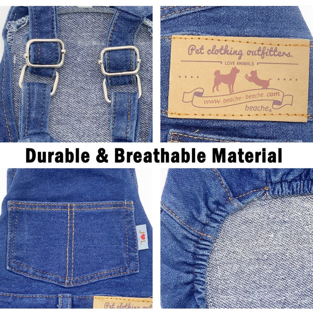Tealots adjustable-shoulder belt overalls offer flexible sizing for different pets
