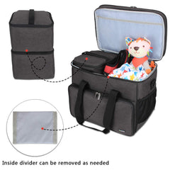 Teamoy dog travel bag with luggage sleeve attachment for easy suitcase travel