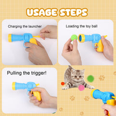 TEAWOO indoor cat playtime featuring a curious cat and balls