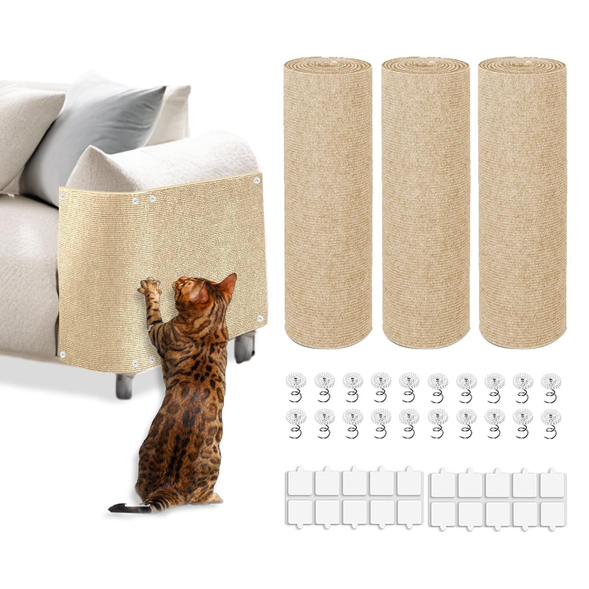 TEBANTY cat scratch mat roll 1 — durable scratch surface for daily feline play.