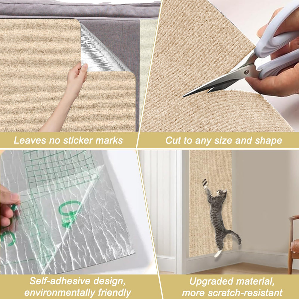 TEBANTY beige scratch mat protecting furniture on chairs and walls