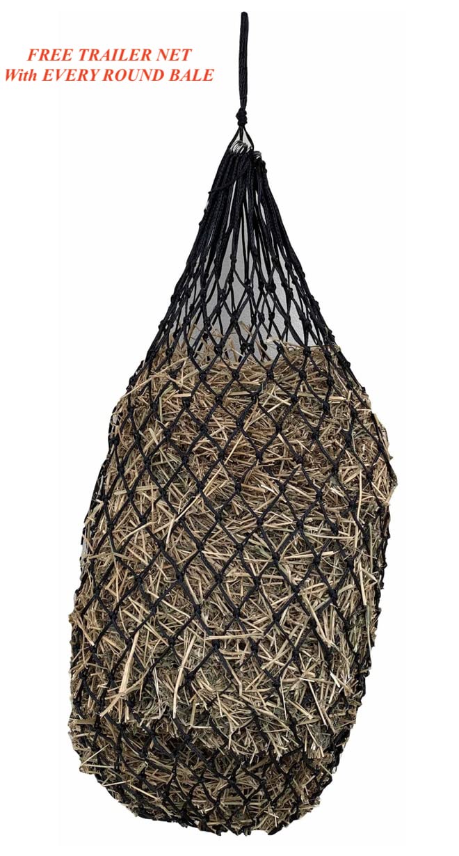 Tech Equestrian haynet knotless material withstands stall use and wear.