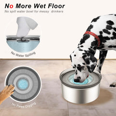 Techphardo 3L stainless steel bowl; durable, food-grade for long-lasting use.