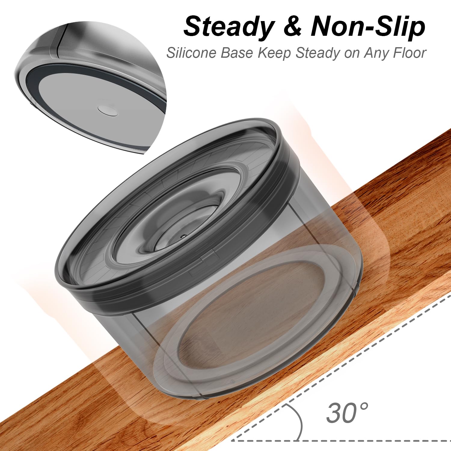 Techphardo BPA-free translucent bowl allows easy water level checks.