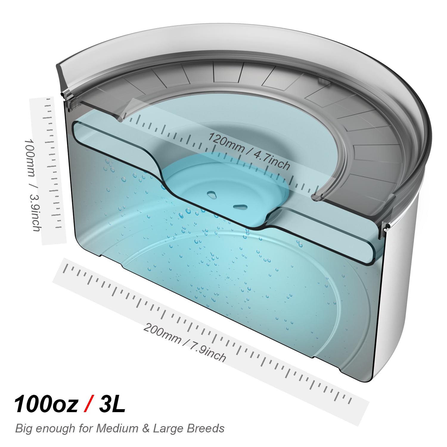 Techphardo float disk monitors water level and slows drinking.