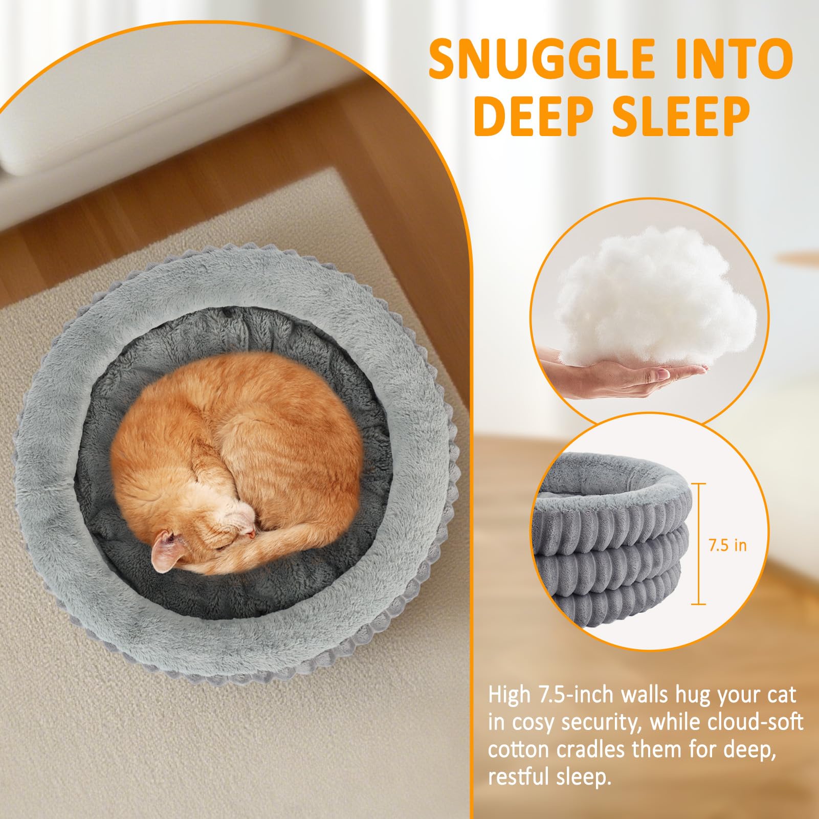 TechTail Cat Bed reversible cushion for all season comfort